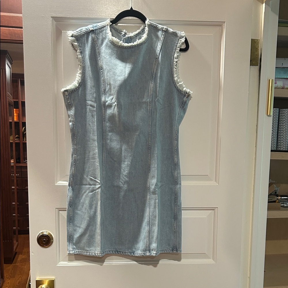 COS Light Blue Denim Mini Dress - Picture 2 of 4